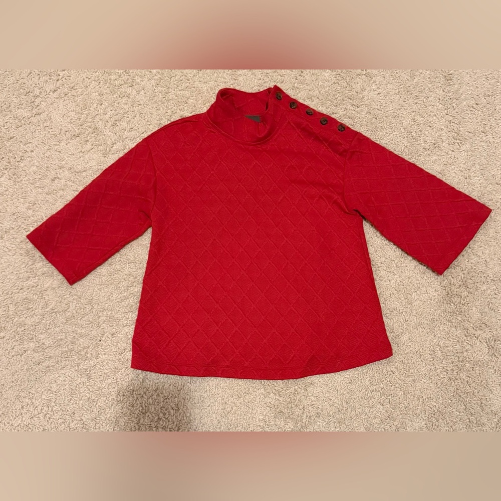 Sunday in Brooklyn Scarlet Quilted Top